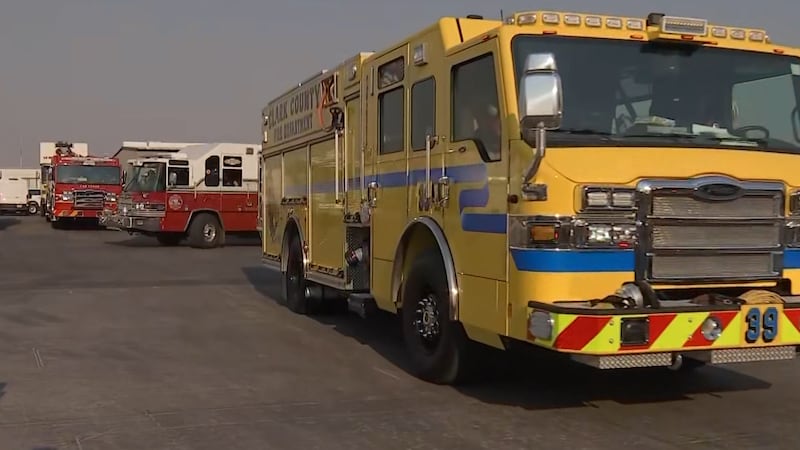 A 34-person team of Southern Nevada firefighters heads north to assist with the Davis fire on...