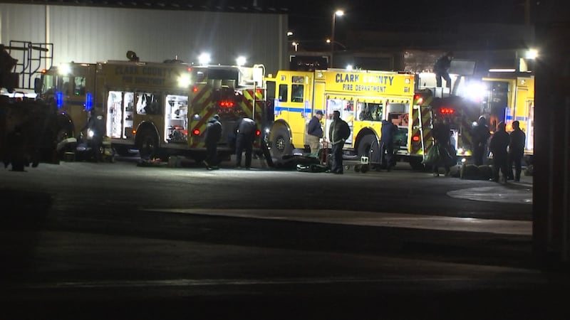 Las Vegas firefighters return from fighting the Los Angeles wildfires