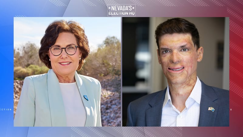 Sen. Jacky Rosen and Republican candidate Sam Brown