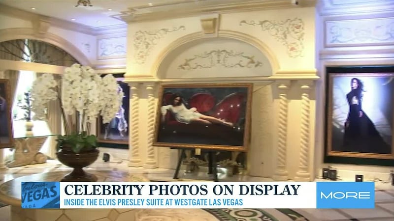 Markus Klinko celebrity photo exhibit inside the Elvis Presley Suite inside the Westgate in...