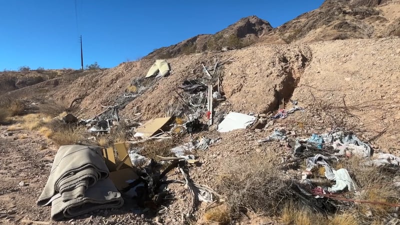 Animal found dumped in desert area near Frenchman Mountain