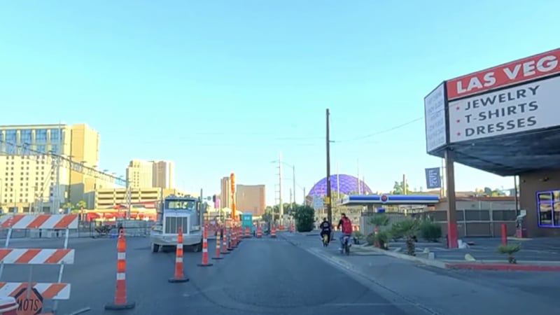 FOX5's Rover caught an interaction with a flagger near Flamingo and Koval when we tried to...