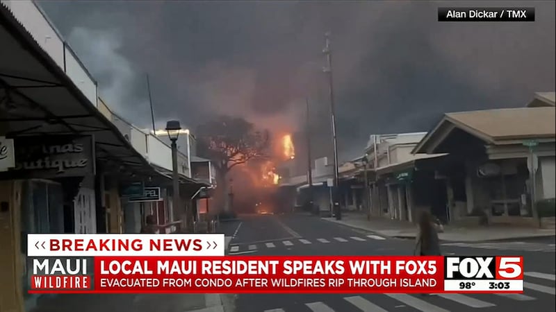 A 45-year resident of Maui was forced to evacuate due to the fire
