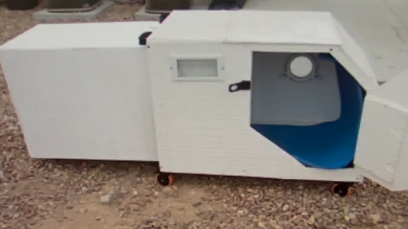 Volunteers building tiny campers for the homeless in Las Vegas