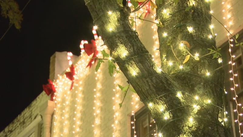 New holiday decor in downtown Wilmington.