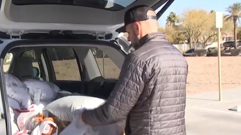 A donation drive for the victims of the Los Angeles wildfires hosted by a Las Vegas Valley...
