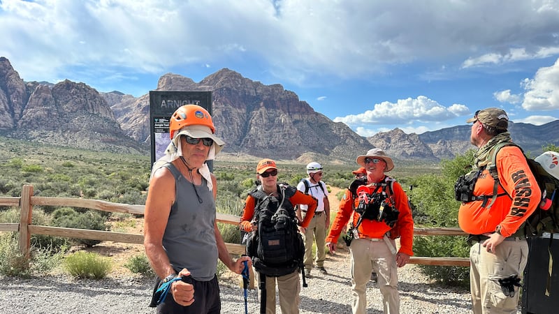 Rescuers used a unique method to find a hiker stranded at Red Rock Canyon after an adventure...
