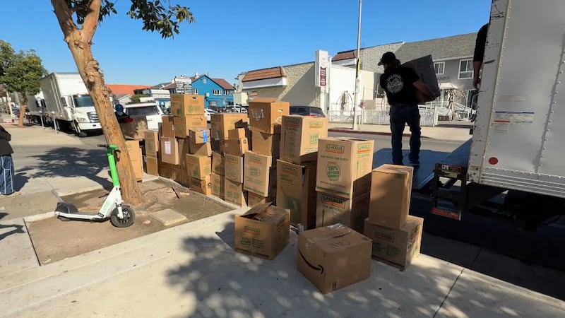 Donations coming in from Las Vegas for the fire victims