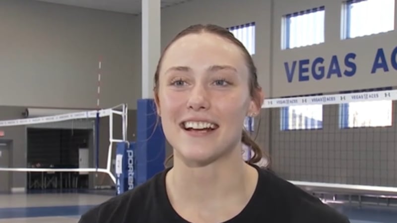 Vegas Thrill's Morgan Stout is a middle blocker picked by the team in their fourth round pick.