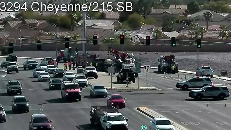 Nevada State Police responded to a cement truck rollover on Cheyenne Avenue near 215 Wednesday...