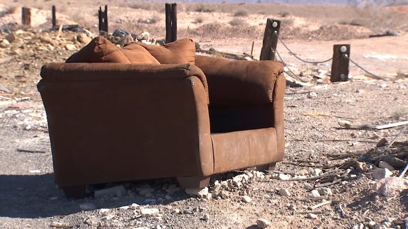 Illegal dumping in east Las Vegas.