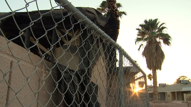 The aftermath of a deadly fire in the southern Las Vegas Valley that sparked in the early...