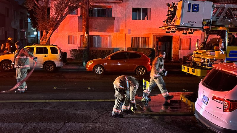 Apartment fire in east Las Vegas leave eight units unlivable